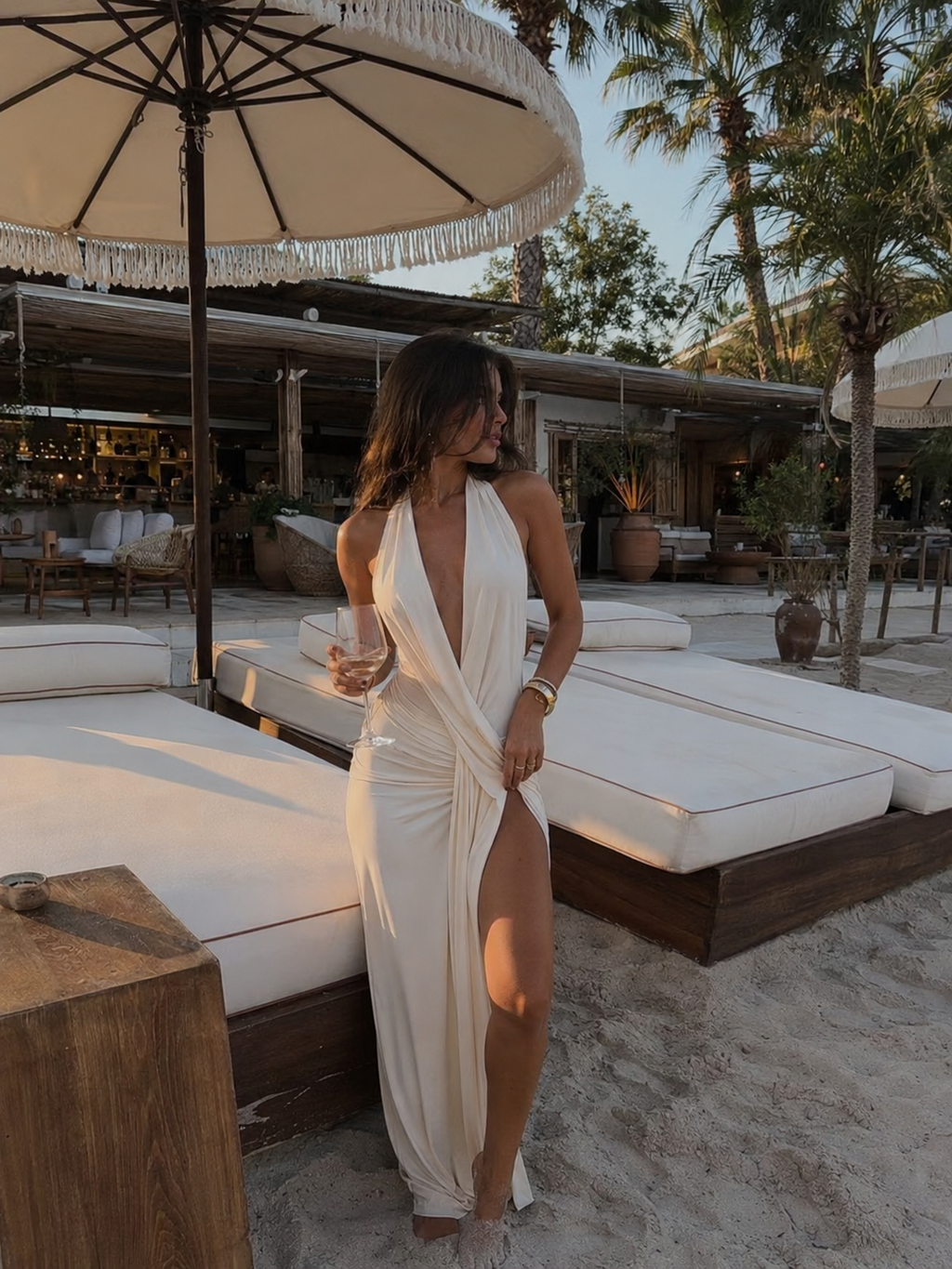 VESTIDO HALTER DRAPEADO