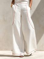 Clara | Conjunto blanco de top y pantalón