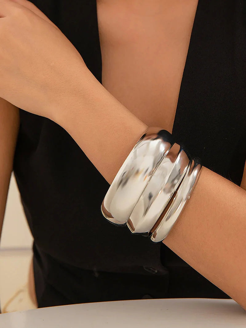 Pulsera De 3 Piezas | Conjunto Elegante Bañado En Oro