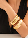 Pulsera De 3 Piezas | Conjunto Elegante Bañado En Oro