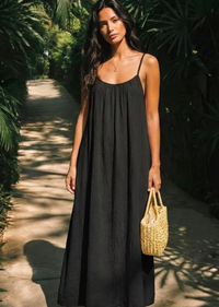 ELENA — Vestido de espalda descubierta con tirantes ajustables