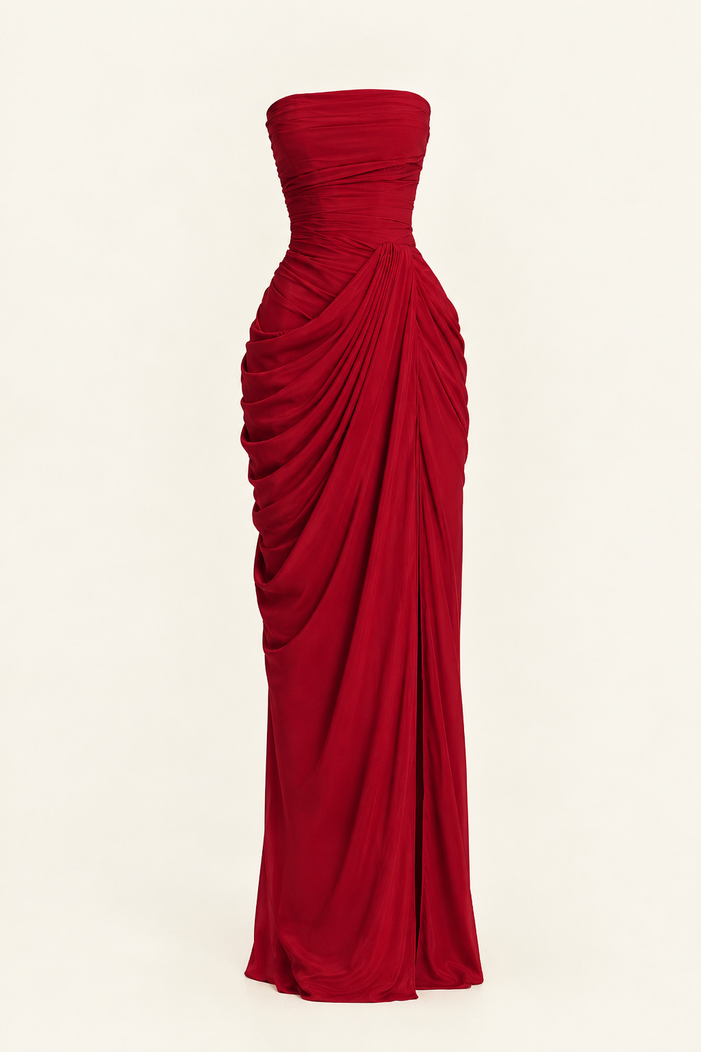 Carmen | Vestido largo rojo intenso