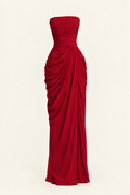 Carmen | Vestido largo rojo intenso