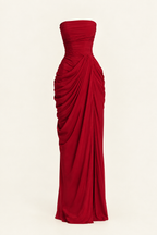 Carmen | Vestido largo rojo intenso