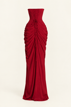 Carmen | Vestido largo rojo intenso