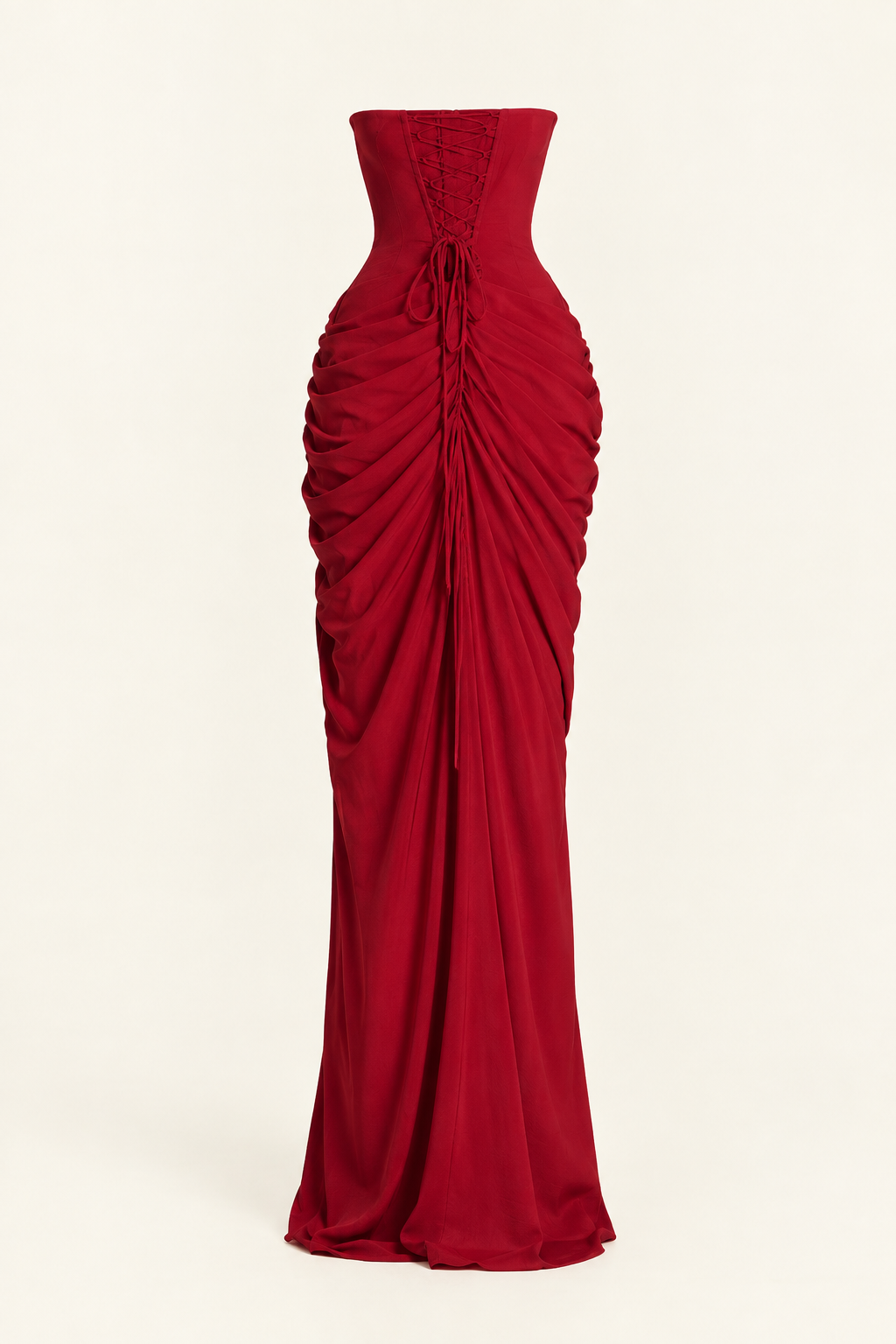 Carmen | Vestido largo rojo intenso