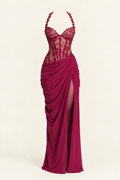 Olivia | Vestido largo color mora