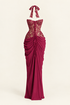Olivia | Vestido largo color mora