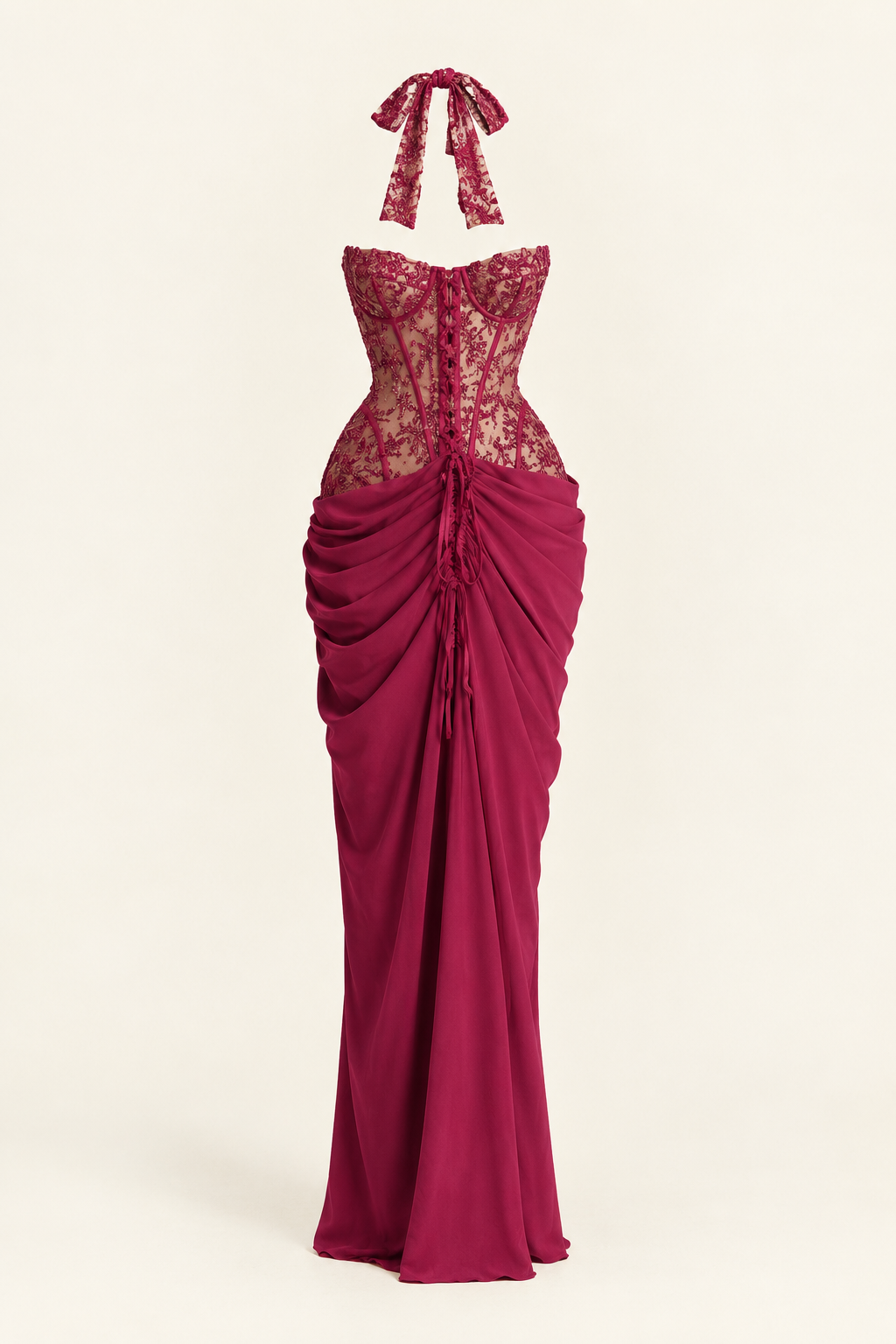 Olivia | Vestido largo color mora