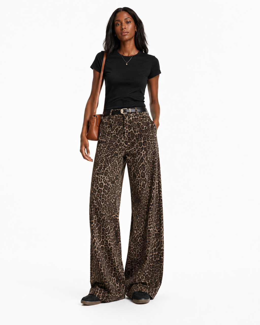 Pantalón estampado leopardo