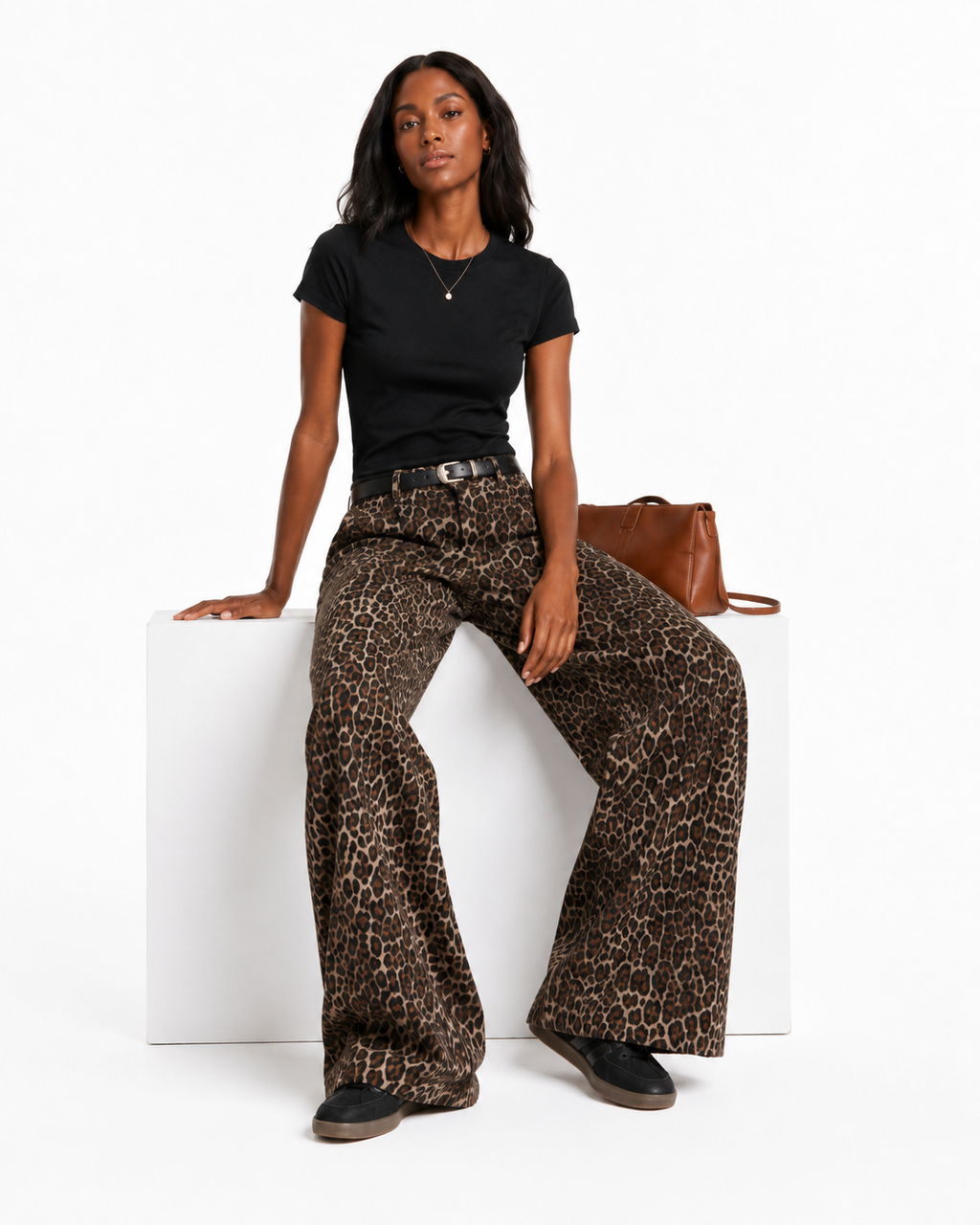 Pantalón estampado leopardo