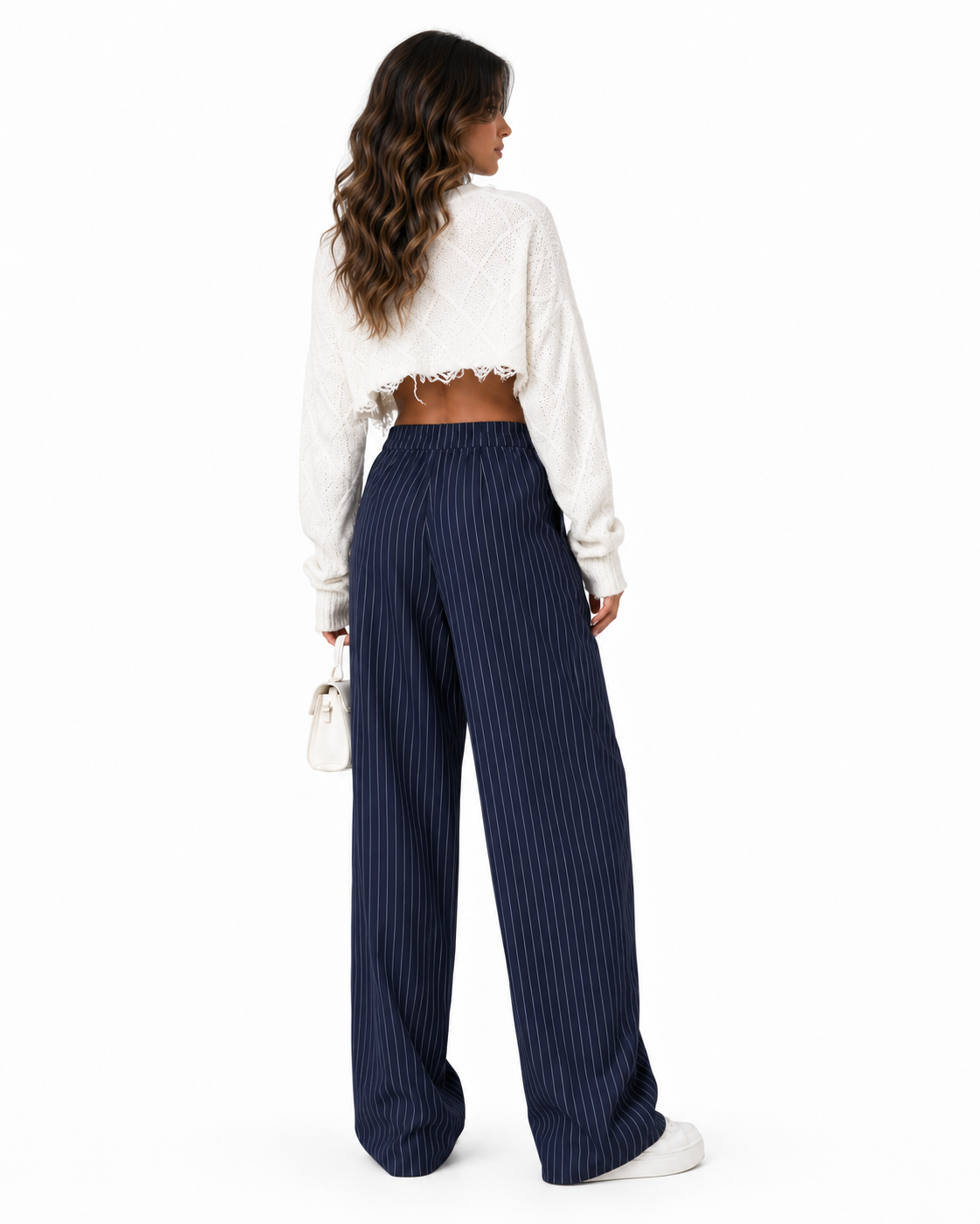 Pantalón ancho a rayas