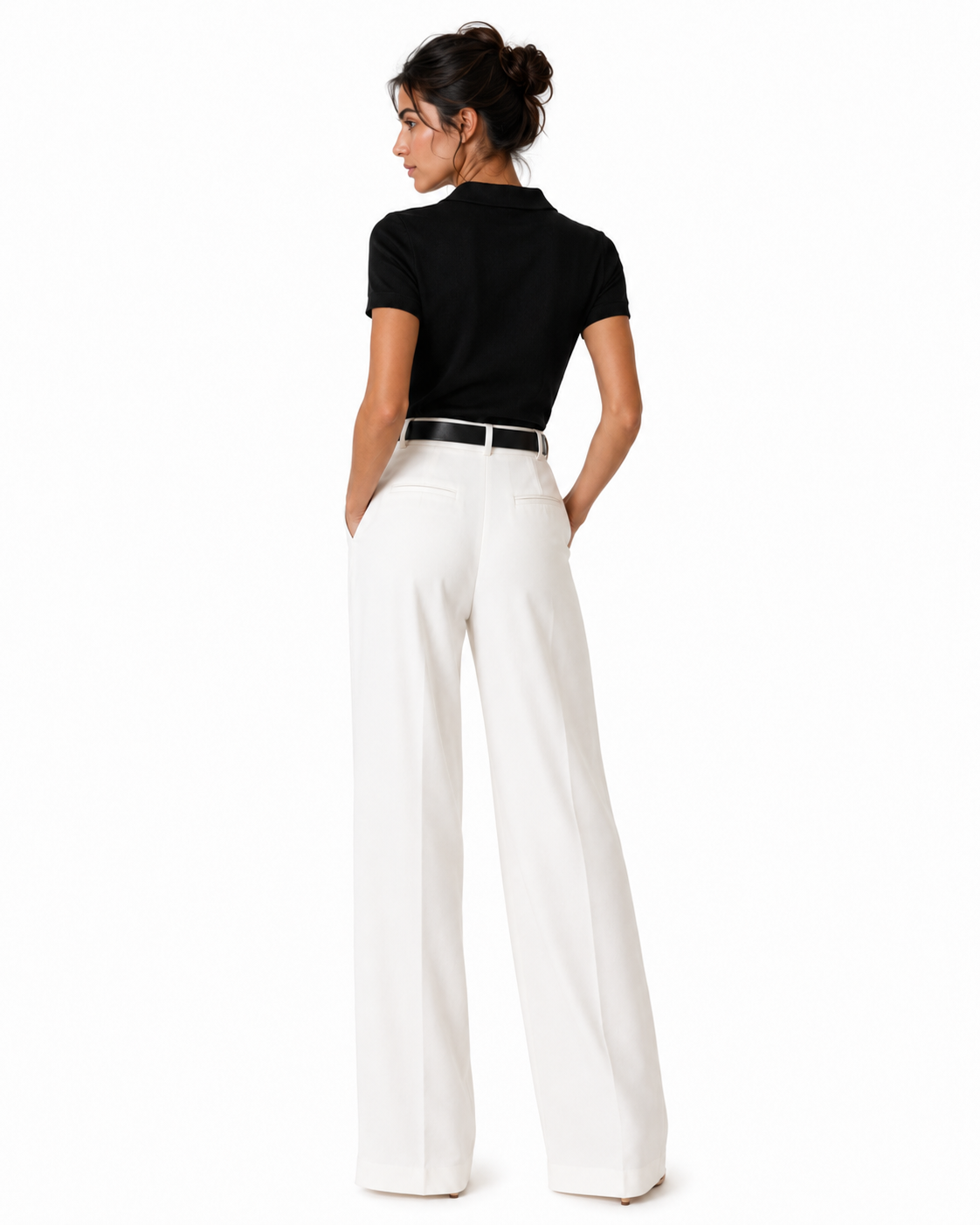 Pantalón ancho de cintura alta
