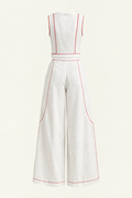 Clara | Conjunto blanco de top y pantalón
