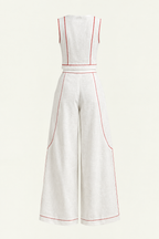 Clara | Conjunto blanco de top y pantalón