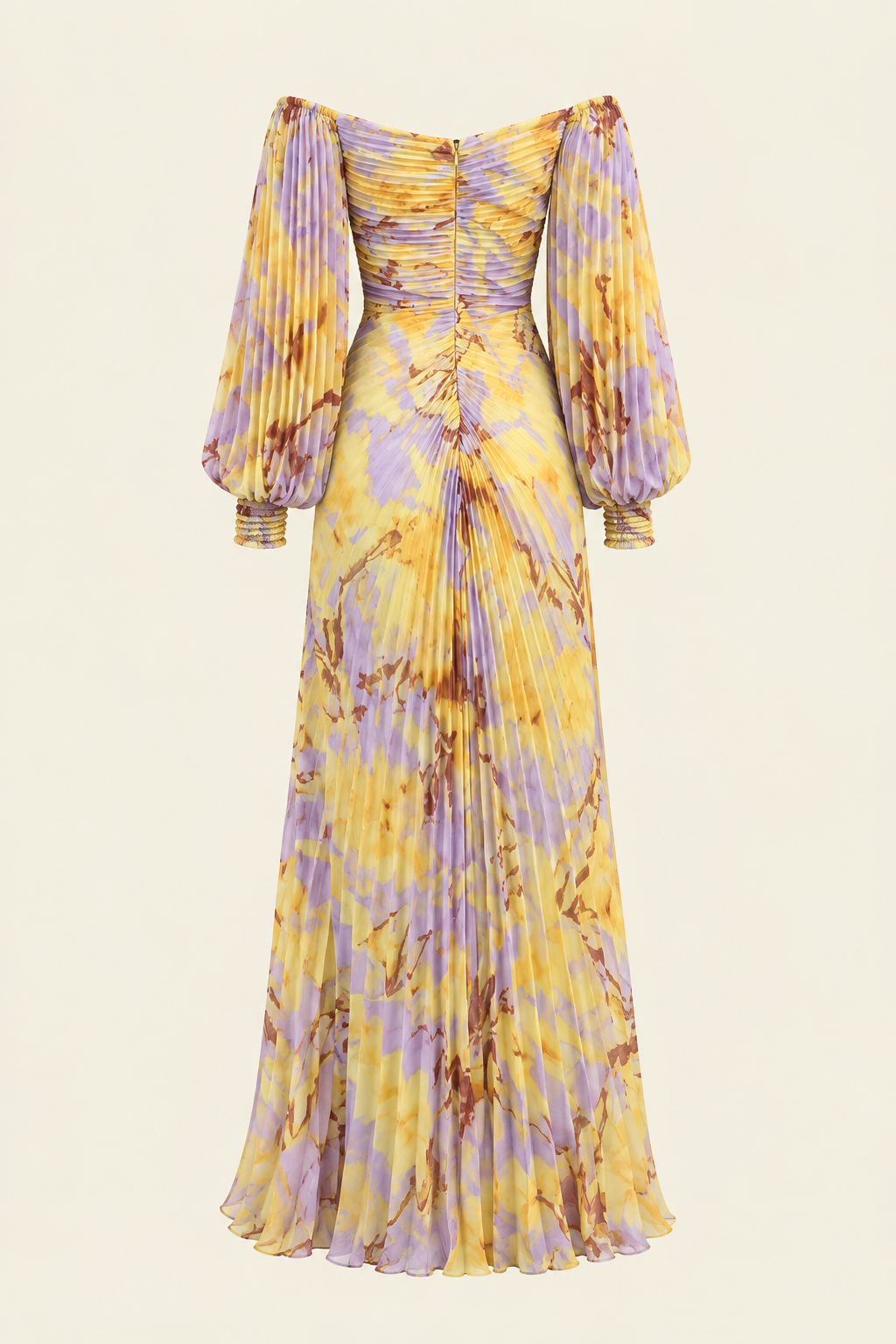 Gregoria | Vestido largo floral de escote profundo