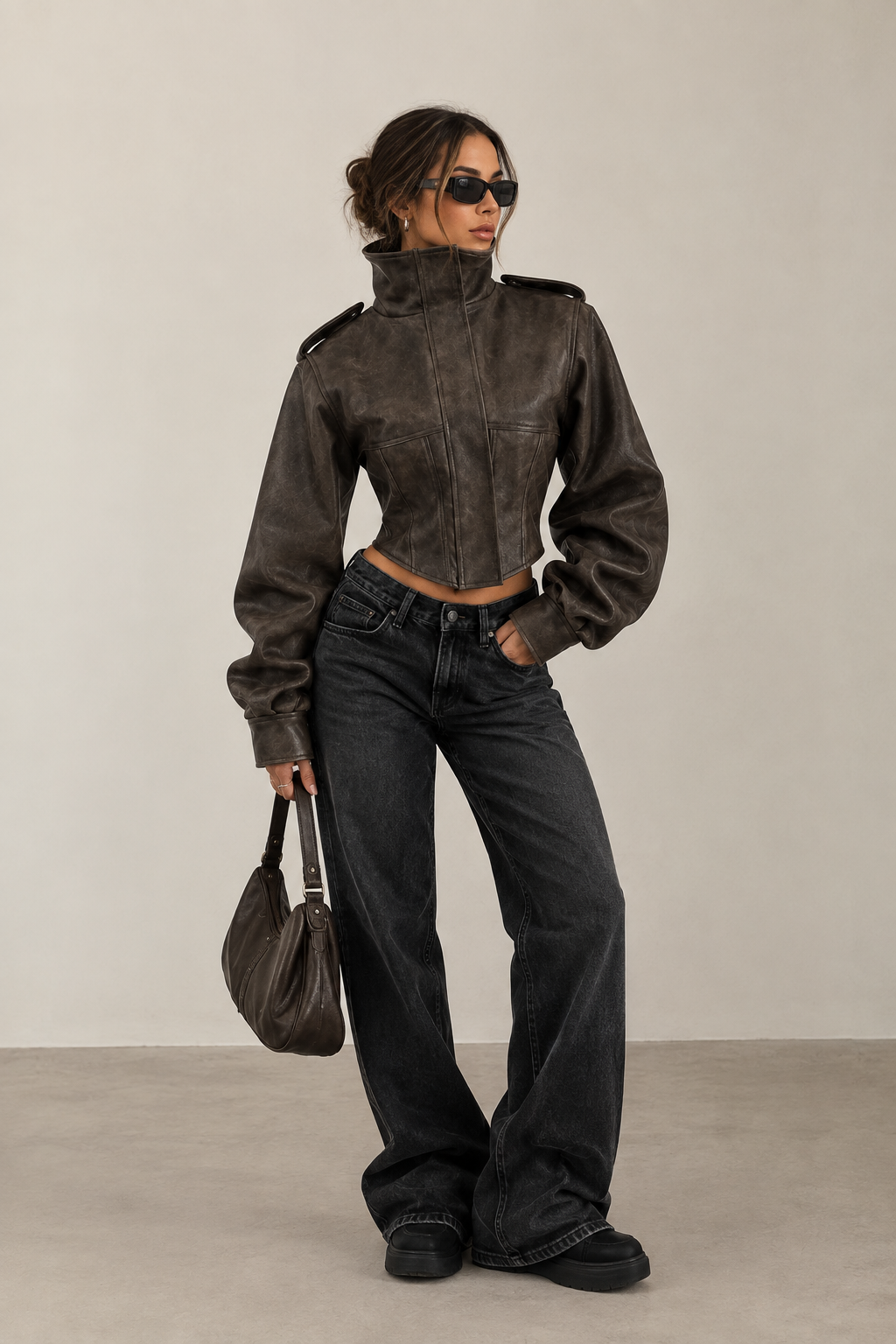 Adriana | Chaqueta vintage efecto piel