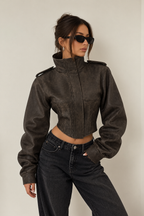 Adriana | Chaqueta vintage efecto piel