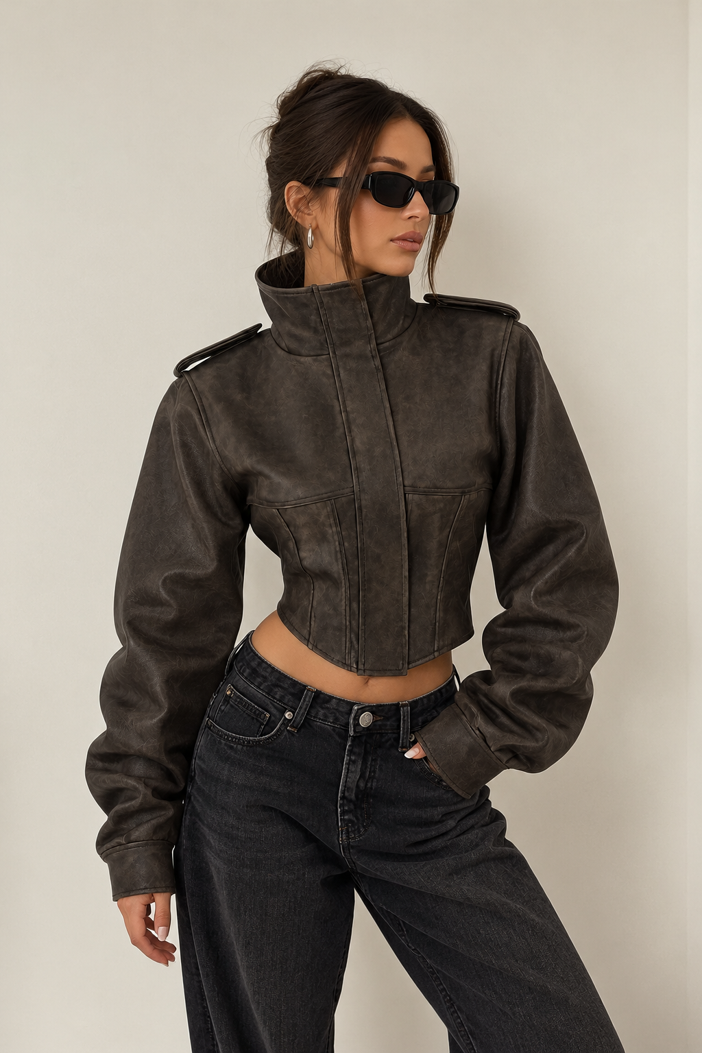 Adriana | Chaqueta vintage efecto piel