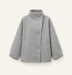 Victoria | Abrigo gris de cuello alto
