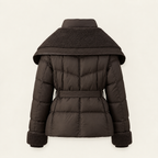 Chaqueta acolchada con cuello XL en marrón