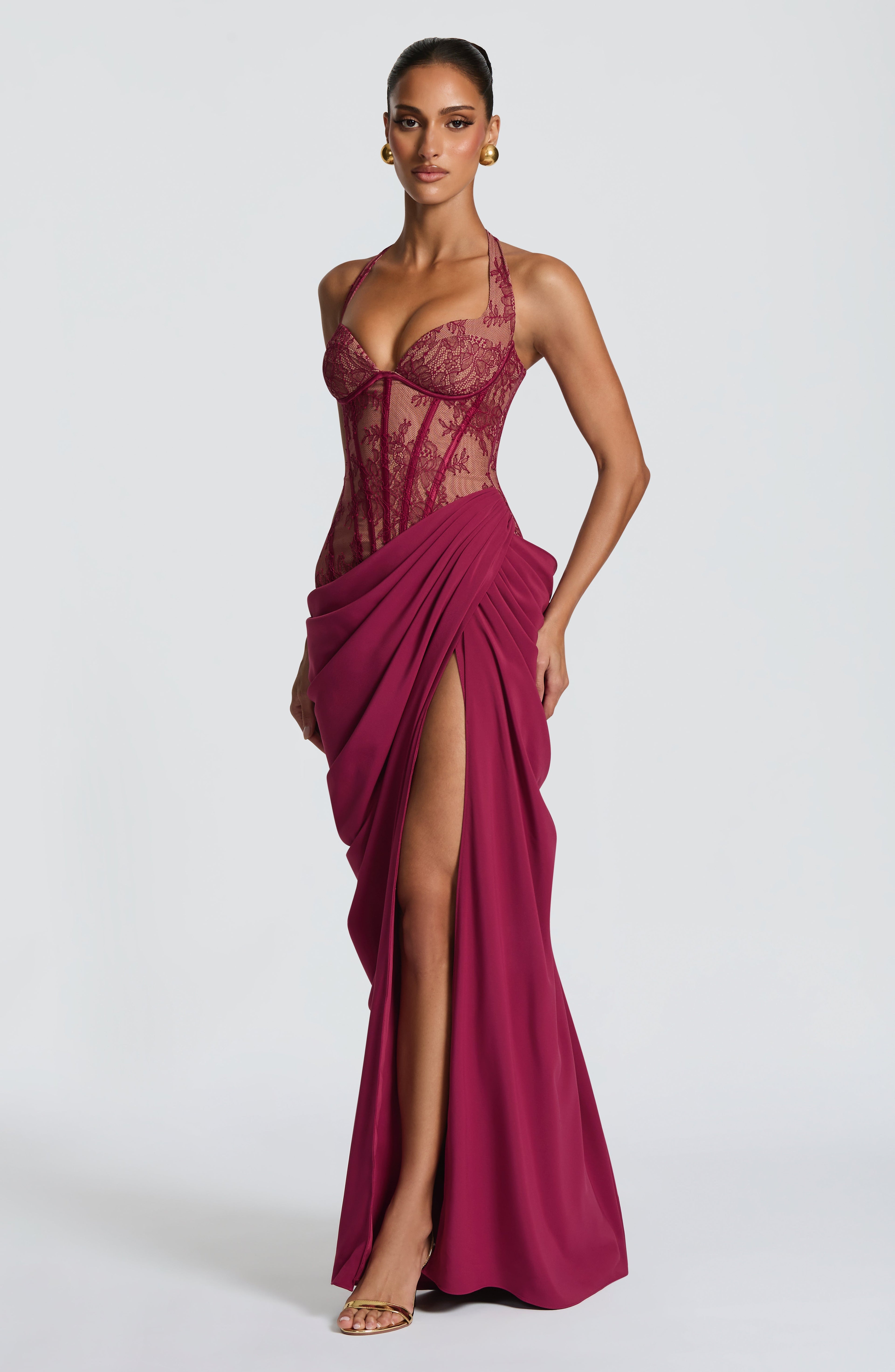 Vestido largo Bonita - Mulberry