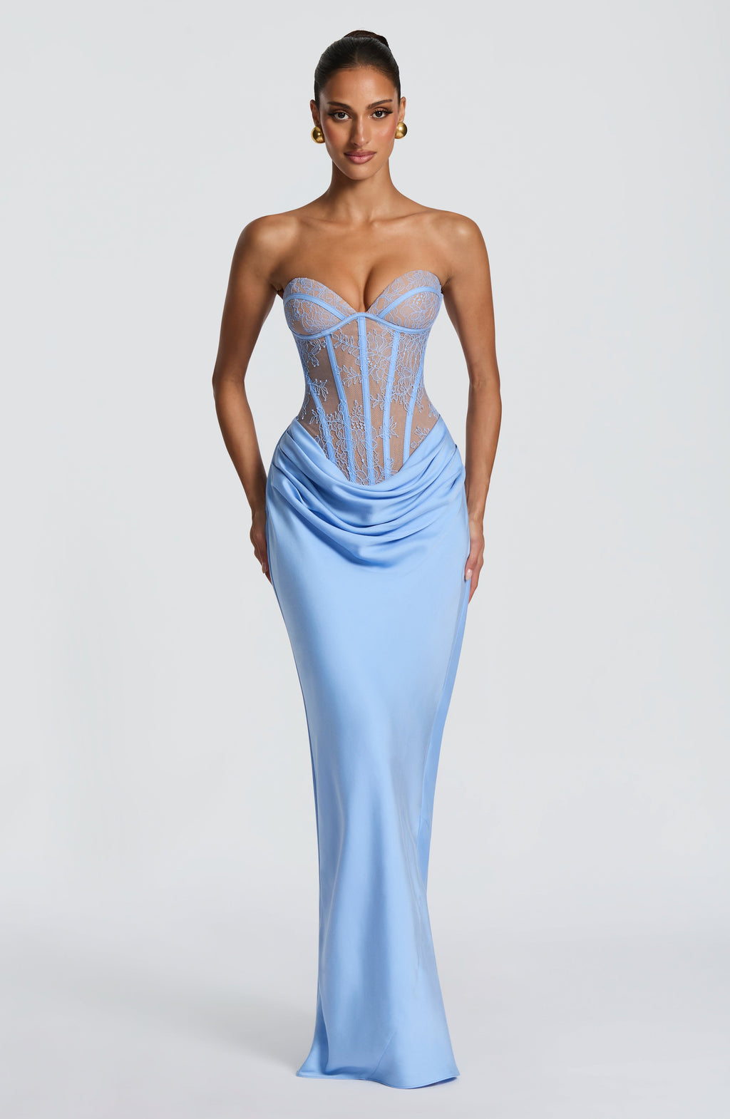 Vestido largo Kathleen - Azul claro
