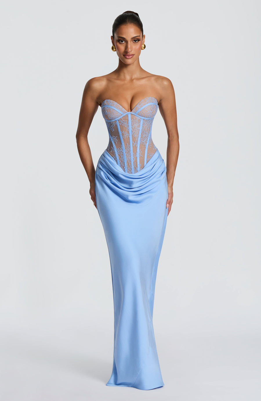 Vestido largo Kathleen - Azul claro