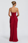 Vestido largo Cyra - Rojo intenso